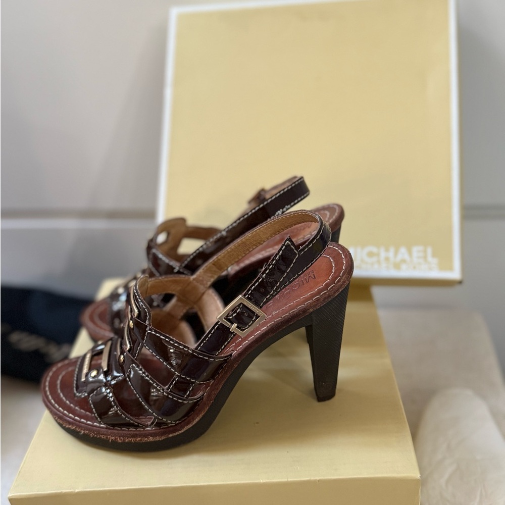 Michael Kors Dark Brown Strappy Heels